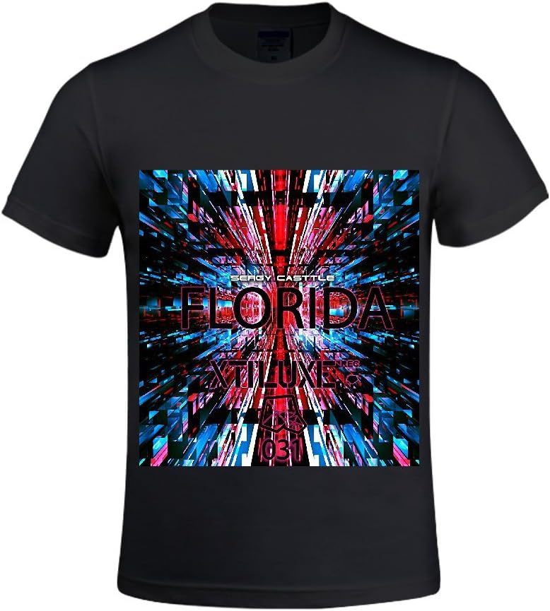 QW Florida Sergy Casttle Men Crew Neck T Shirts Polo Black