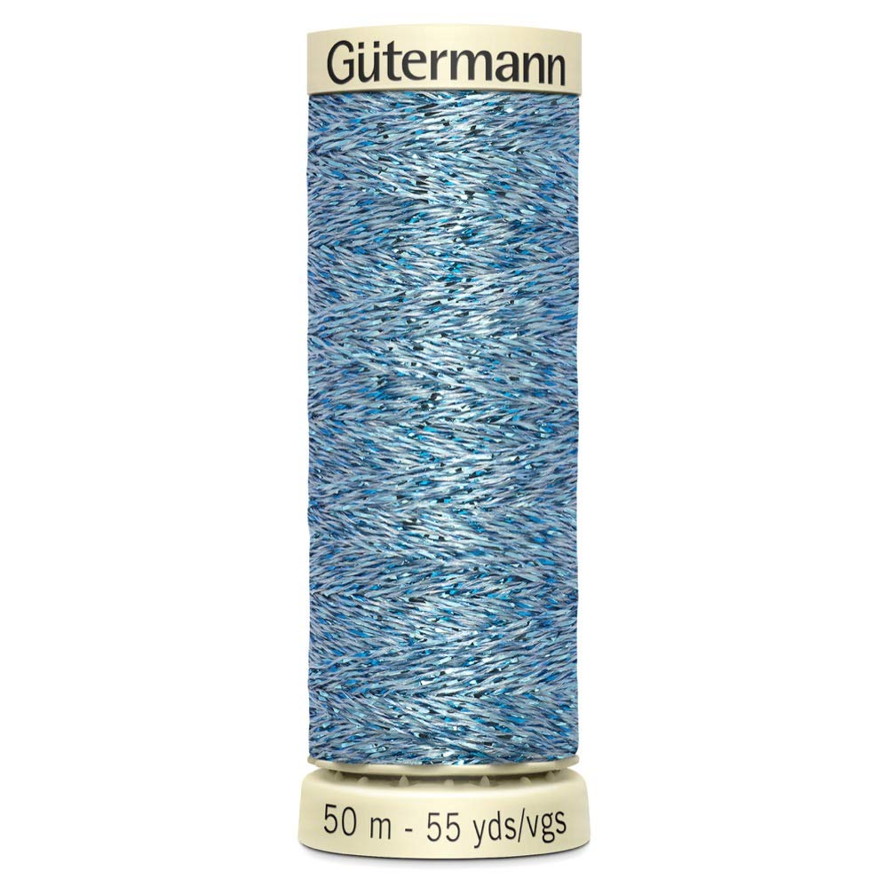 Gütermann 143 - Baby Blue Gutermann 50M Metallic Thread 143