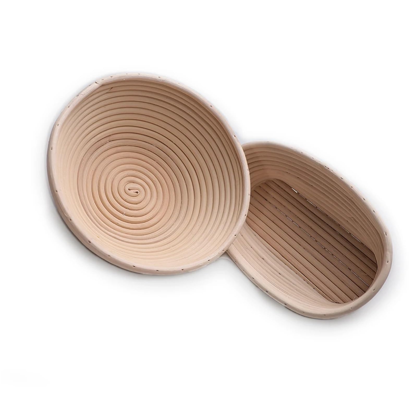 Cesta for fermentar pan, cesta for masa madre, de ratán Natural for hornear, incluye forro tela y raspador Para Hornear Pan(Round 13x6cm)