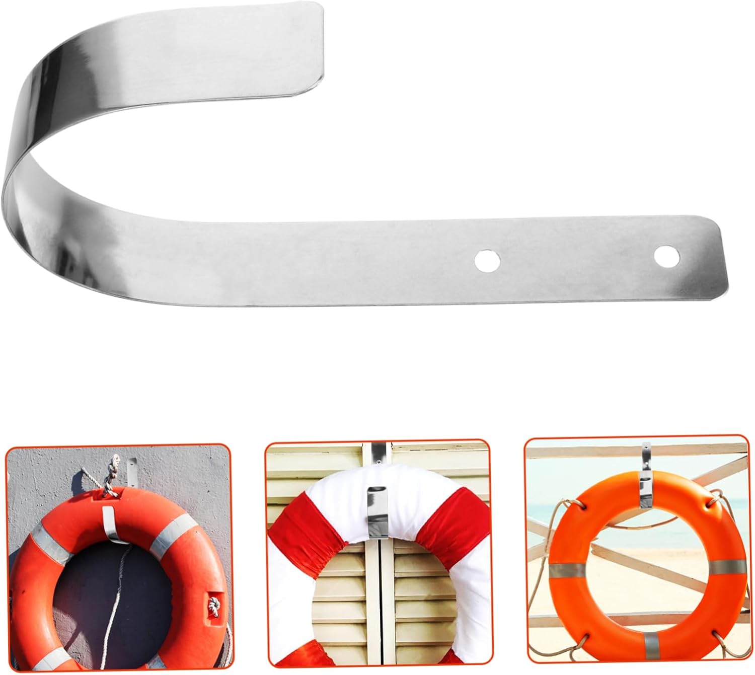 4pcs Life Hanger Rack Heavy Duty Hook for Pool and Boat Design for Secure Storage and Wear Resistant for Outdoor Spaces