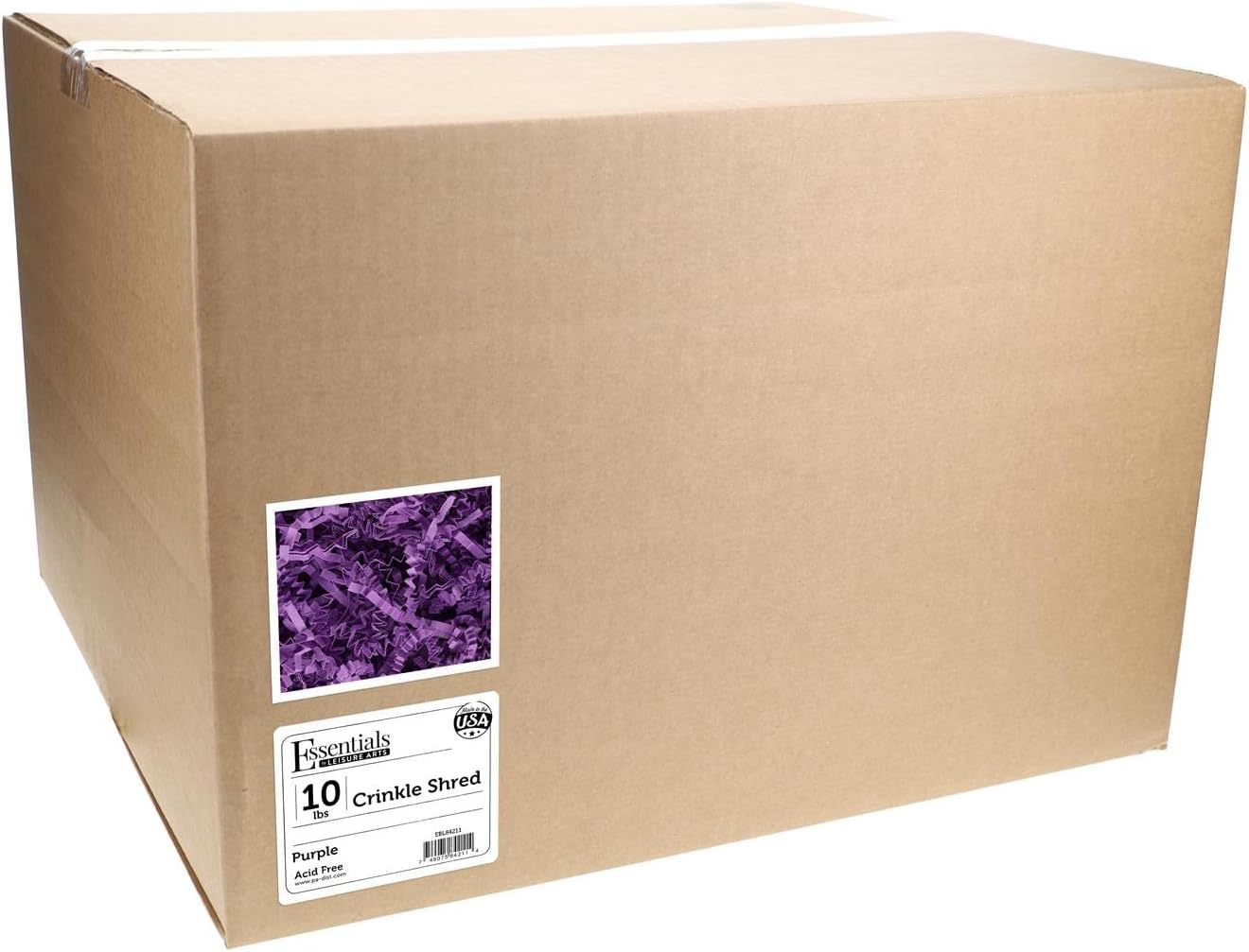 Essentials by Leisure Arts Crinkle Shred Box, Purple, 10lbs Shredded Paper Filler, Crinkle Cut Paper Shred Filler, Box Filler, Shredded Paper for Gift Box, Paper Crinkle Filler, Box Filling