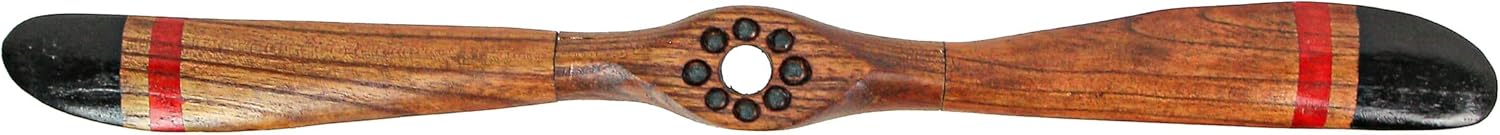Zeckos Hand-Carved Vintage Distressed Brown Wooden Airplane Propeller Wall Sculpture - Timeless Prop Plane Aviation Home Decor Accent Art Piece - 24 Inches Long 24L" x 2.3W"