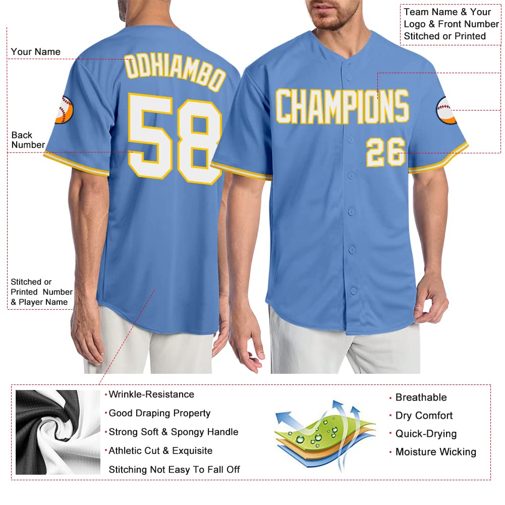 Custom Novelty Blouses & Button-Down Shirts Personalized Printed Stitched Baseball Jerseys Mesh Sport Shirts