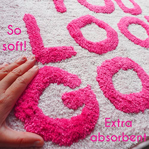 You Look Good Bath Mat Light Pink Blush Hot Pink Cute Bathroom Rugs For Girls Hello Gorgeous Peach Coral Beautiful Funny Shower Fun Bathroom Decor Non-Slip Washable Kids Women #TOP3