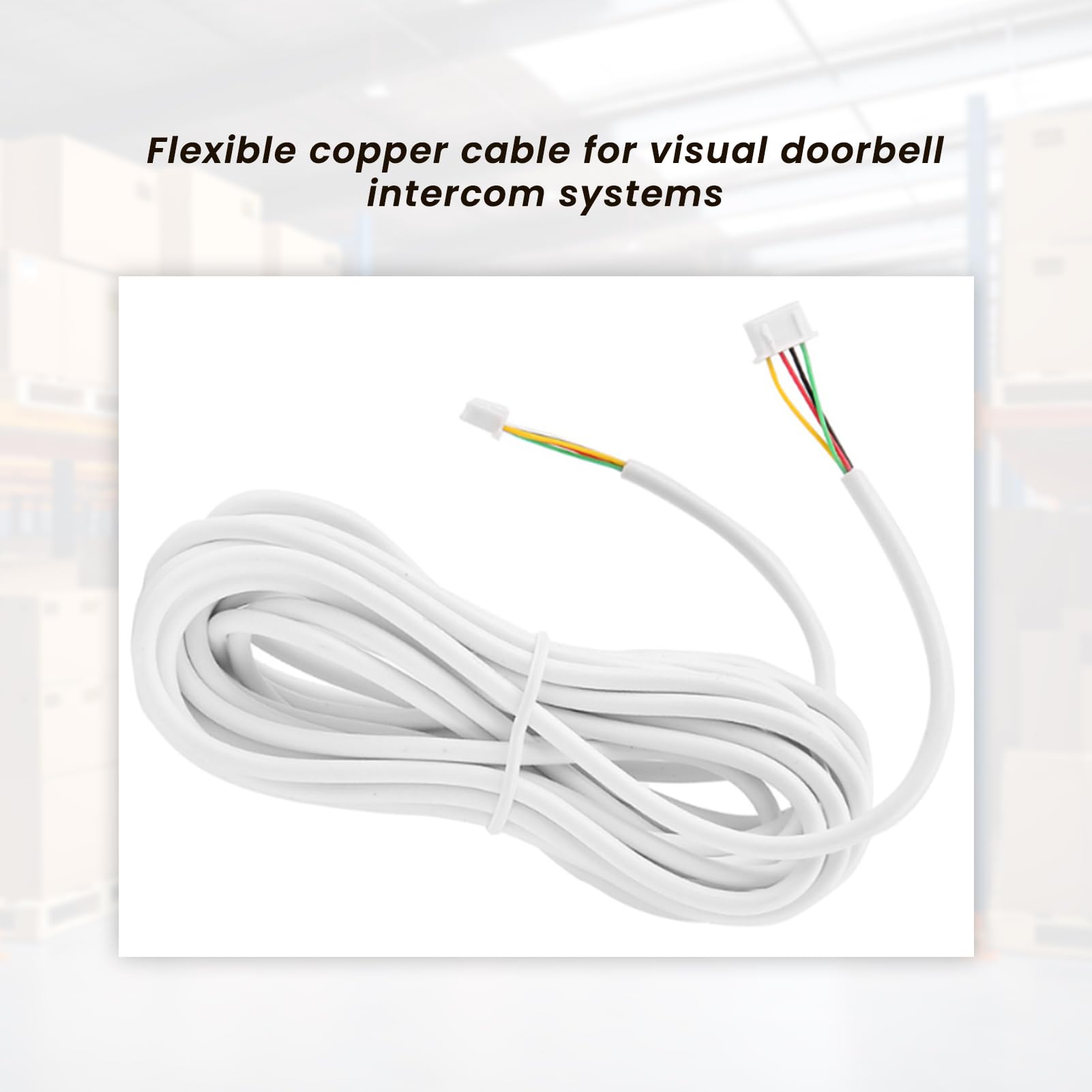 10M 0.3mm² câble à 4 conducteurs câble rond en cuivre souple pour système d'interphone vidéo sonnette câble d'extension de câble d'interphone filaire