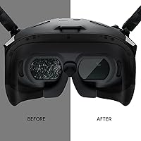 Vista 2 de Combo de acolchado de espuma y película de vidrio templado para DJI Goggles N3 – Almohadilla ocular a prueba de polvo y protector de pantalla HD
