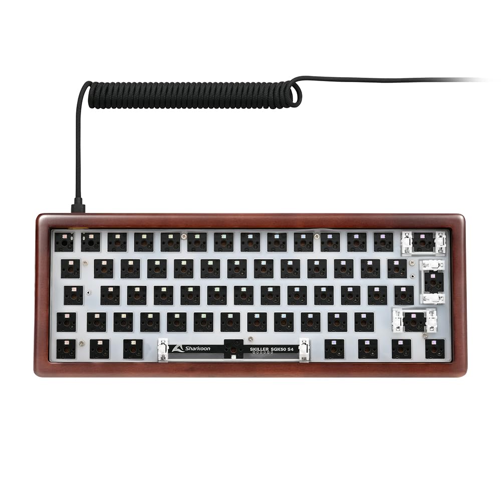 Sharkoon Skiller SGK50 S4 Wood Barebone, RGB Gaming Keyboard