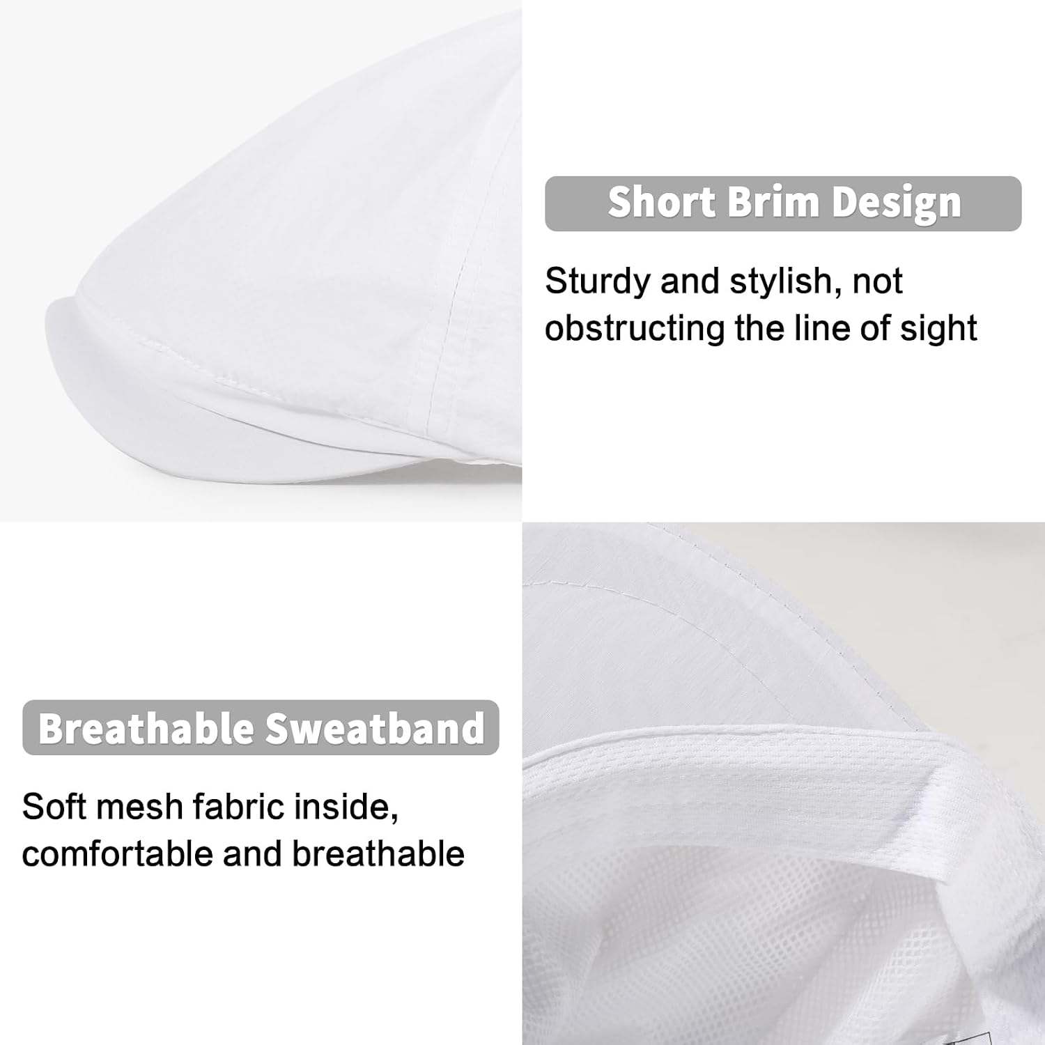 3Pcs Quick Dry Newsboy Hat for Men Women Cool Adjustable Flat Cap
