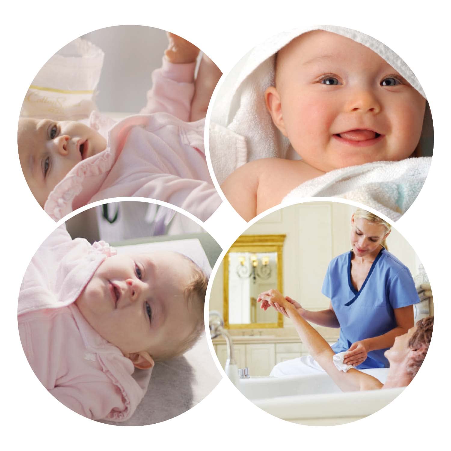 COTTON SOUND GOLD BABY 12 opakowań x 15 sztuk, higieniczne ręczniki dla dzieci 40 x 80 cm w 100% bawełna hydrofilowa, hipoalergiczna i biodegradowalna, testowane dermatologicznie, Made in Italy