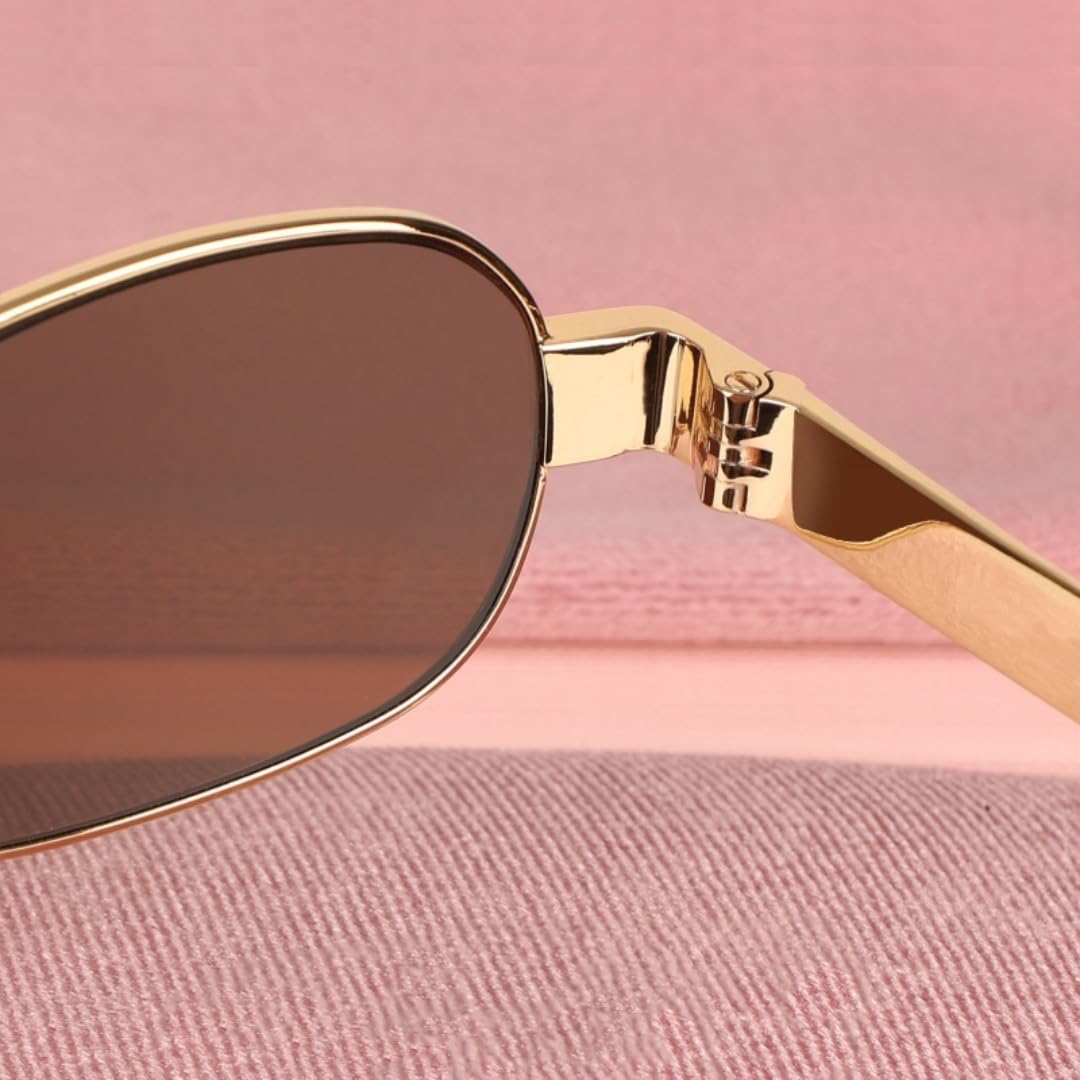 Occhiali da sole piccoli in metallo alla moda per uomo e donna, stile vintage