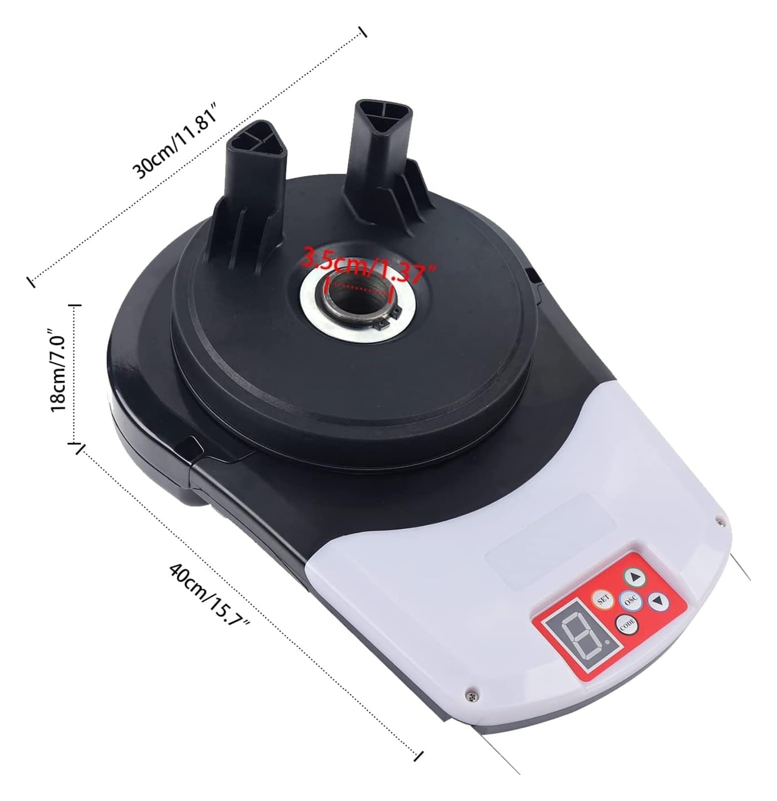 Abridor automático de puerta de garaje, motor de persiana enrollable resistente con 2 controles remotos para almacén o granero