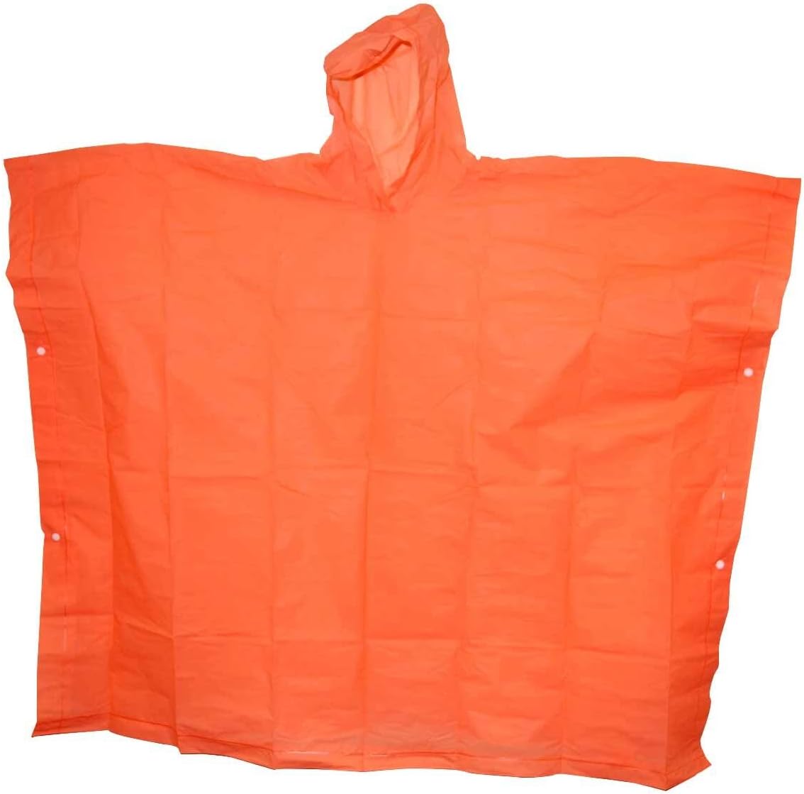 The Weather Station Children's Emergency Rain Poncho with Snaps, 45 x 72 inches, Orange, 2-Pack