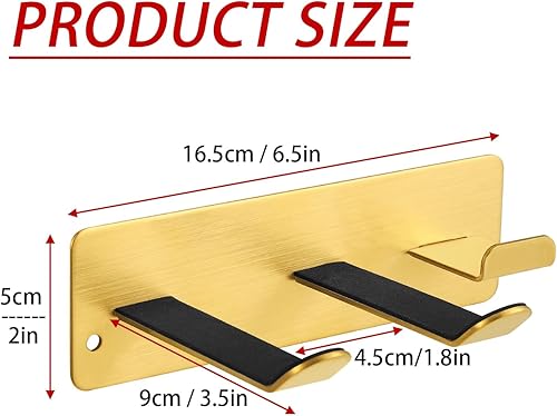 Miniatura 4 de Soporte de pared para secador de pelo, colgador universal para secador de pelo para bañodormitoriobarbería, organizador de acero inoxidable 304 con