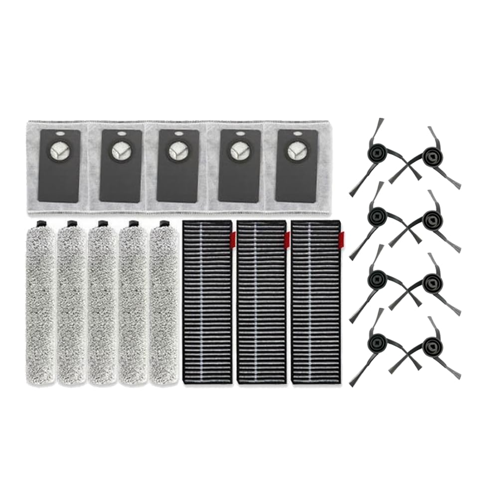 Lot de 21 pièces de rechange pour robot aspirateur, chiffon et plastique