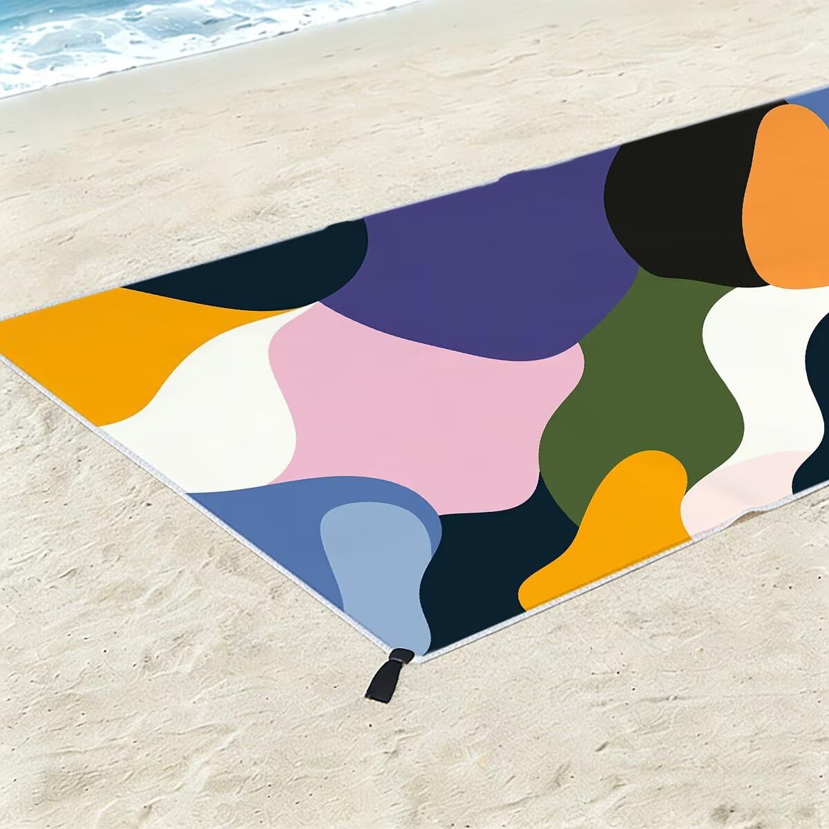Ręcznik plażowy z mikrofibry, duży ręcznik plażowy 90 x 200 cm 2 sztuki, damski ręcznik gimnastyczny szybkoschnący, odporny na piasek ręcznik z mikrofibry, lekkie ręczniki gimnastyczne na prezent