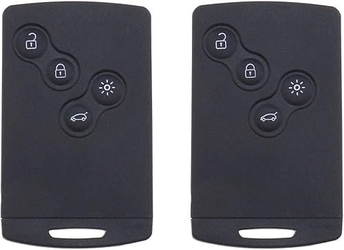 Carcasa de repuesto para llavero de automóvil de 2 botones de 4 botones con llaves, funda inteligente para mando a distancia compatible con Renault