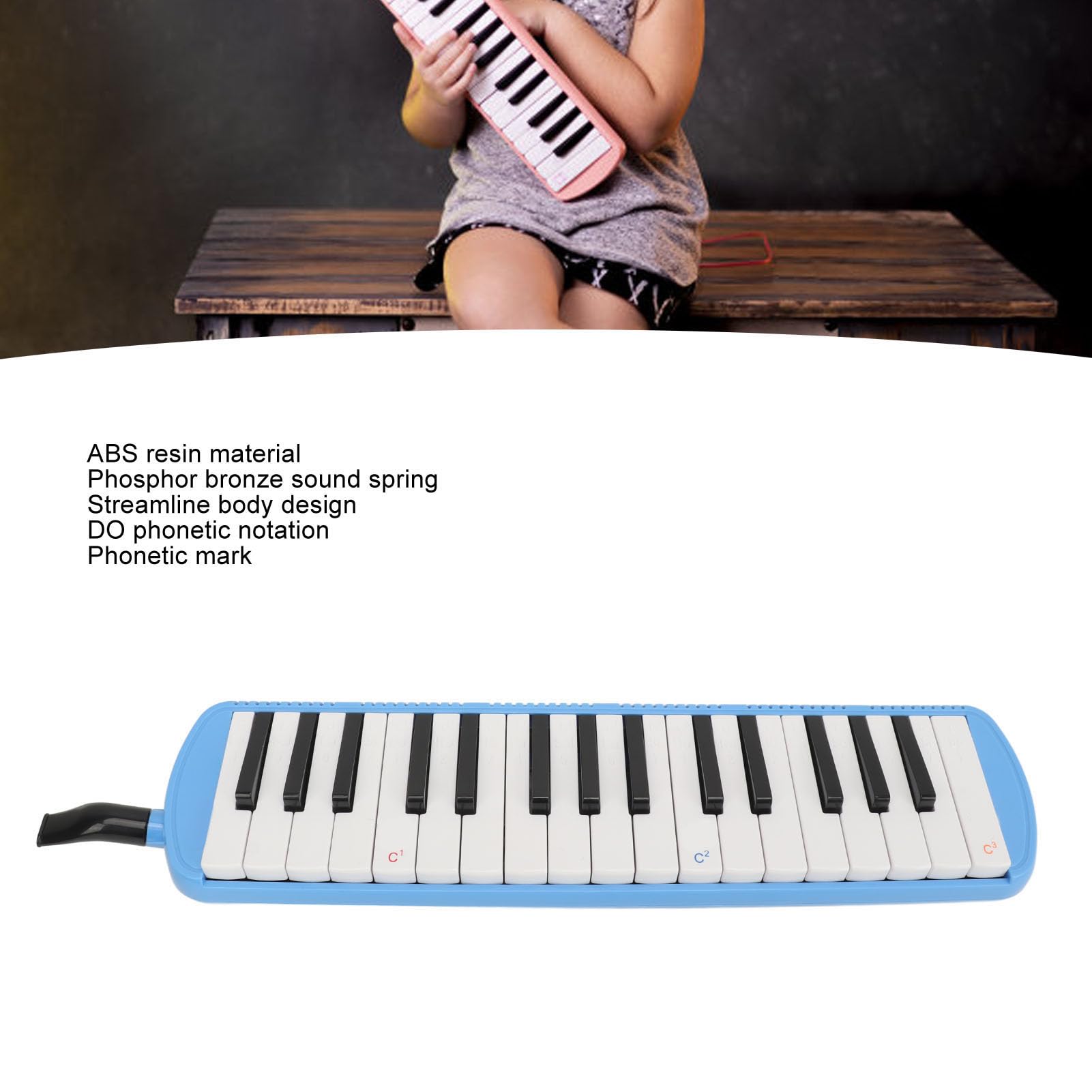 Melodica Professionale 32 Tasti Strumento Musicale per Bambini e Principianti Design Robustezza e Facilità d Uso Ideale per Scuola e Pratica Include Bocchino e Borsa