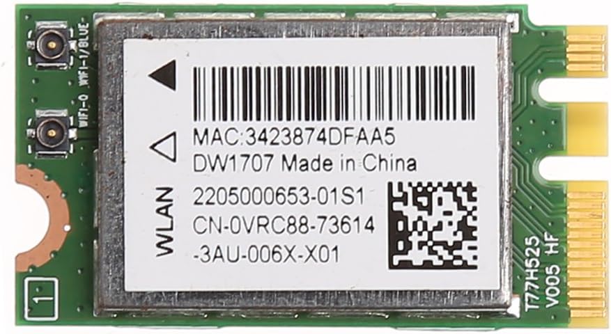 300M Wireless Bluetooth NGFF WiFi Card for Dell DW1707 VRC88 Qualcomm QCNFA335