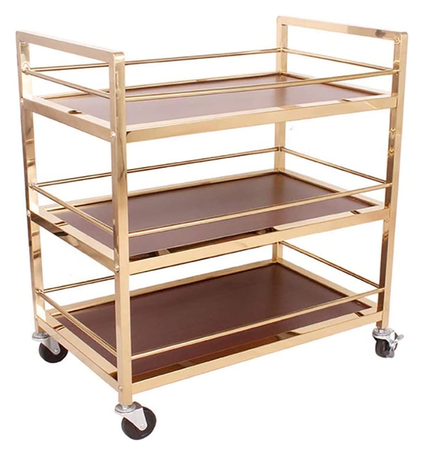 OLSKFUH Bar Serving Cart For Hotel Business Restaurant, 3 Tier Trolley Cart Stainless Steel Serving Trolley, Detachable Catering Trolley, For Kitchen Hotel Restaurant Cafe,