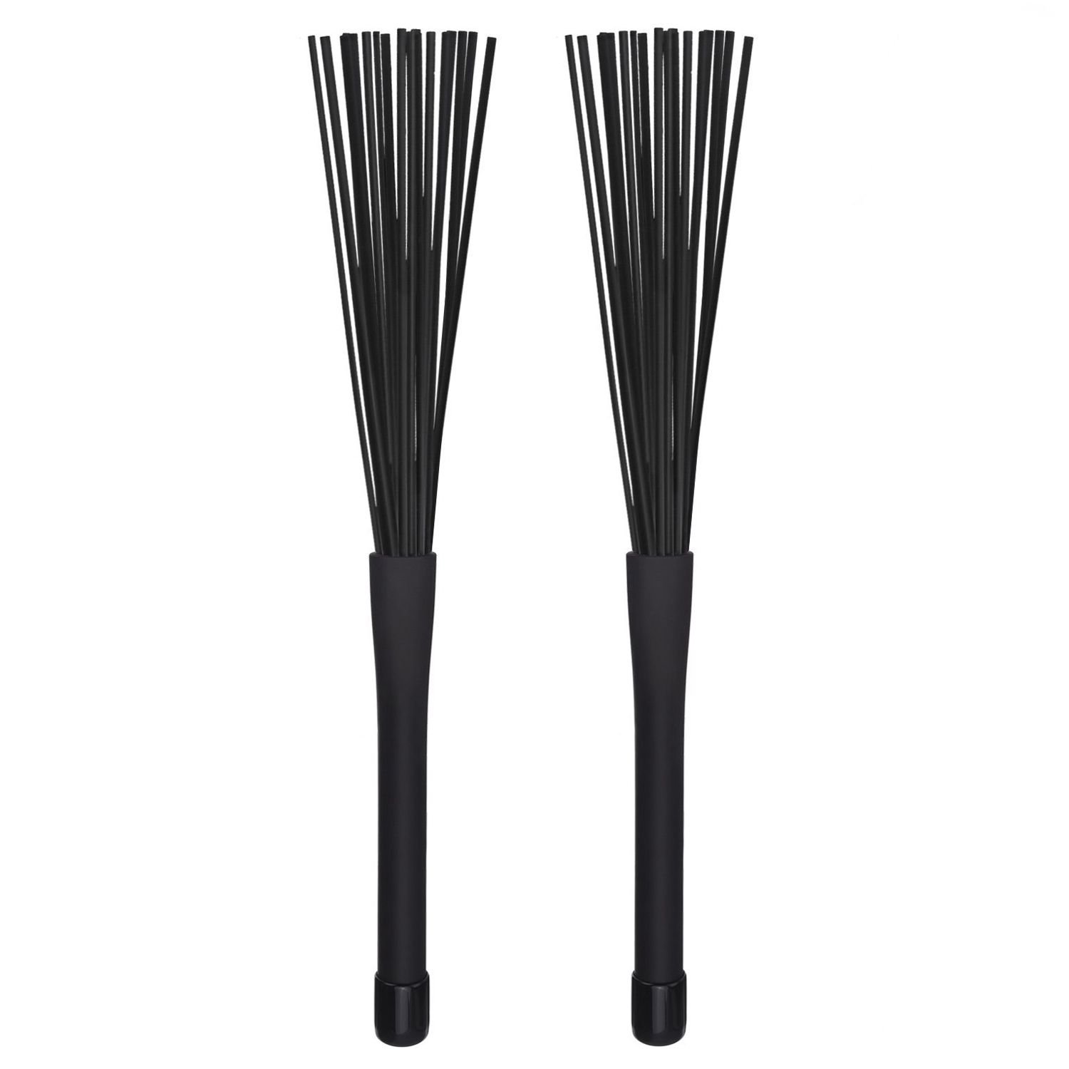 Dcolor 1 Pair Jazz Drum Brushes Retractable Drum Sticks 32 cm black