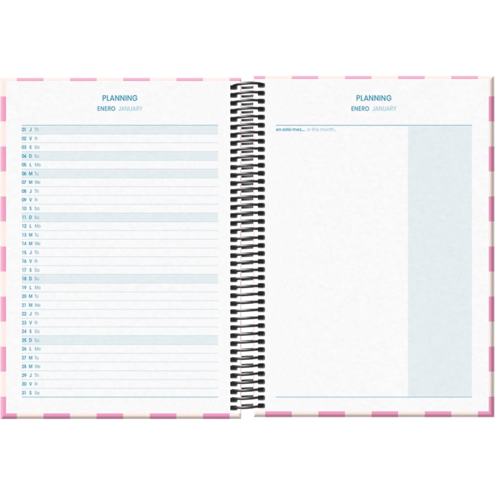 Dohe, School Planner 2025 2026, Day per Page, A5 Size (15x21 cm), Spanish and English, September to June - Image 4