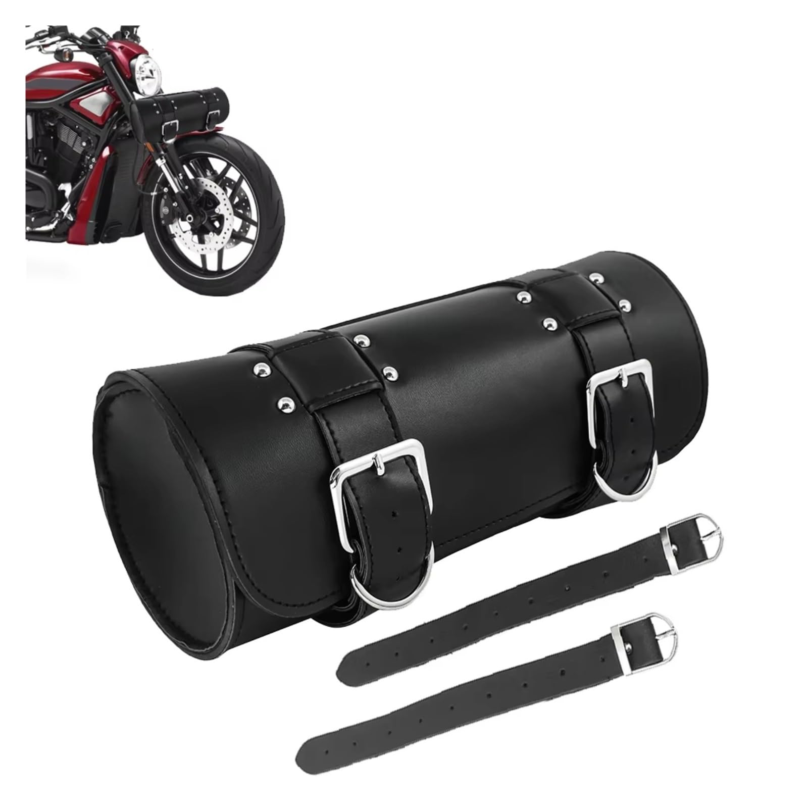 Compatibile Con Softail Per Chopper Per Bobber Borsa Da Moto Forcella Anteriore Posteriore Attrezzo Borsa Sella Borse In PU Accessori Sacche Moto