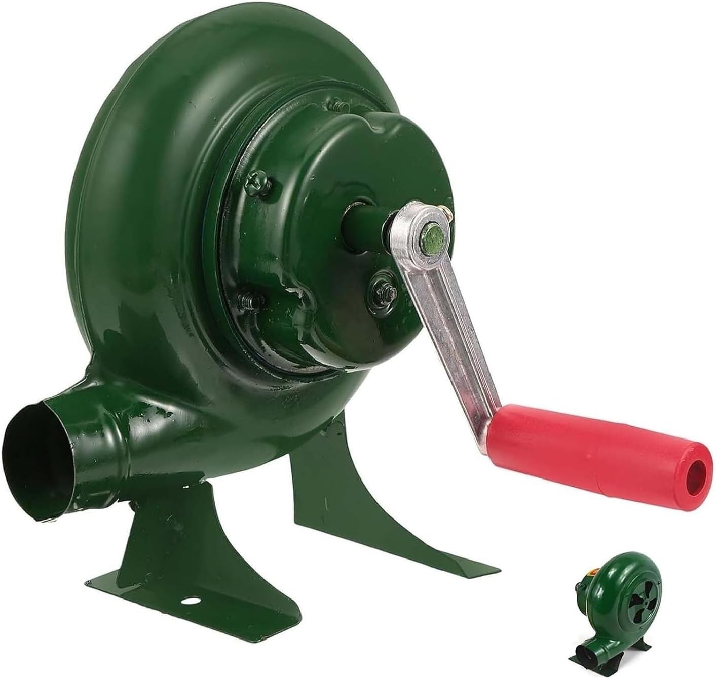 Manual Air Blower with Hand Crank BBQ Fire Bellows and Metal Fan Blade for Camping Picnics and Outdoor Cooking 200W 150W