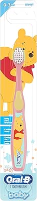 Oral-B Baby Toothbrush Featuring Disney's Pooh, Baby Soft Bristles, 0-3 Years, 1 Count