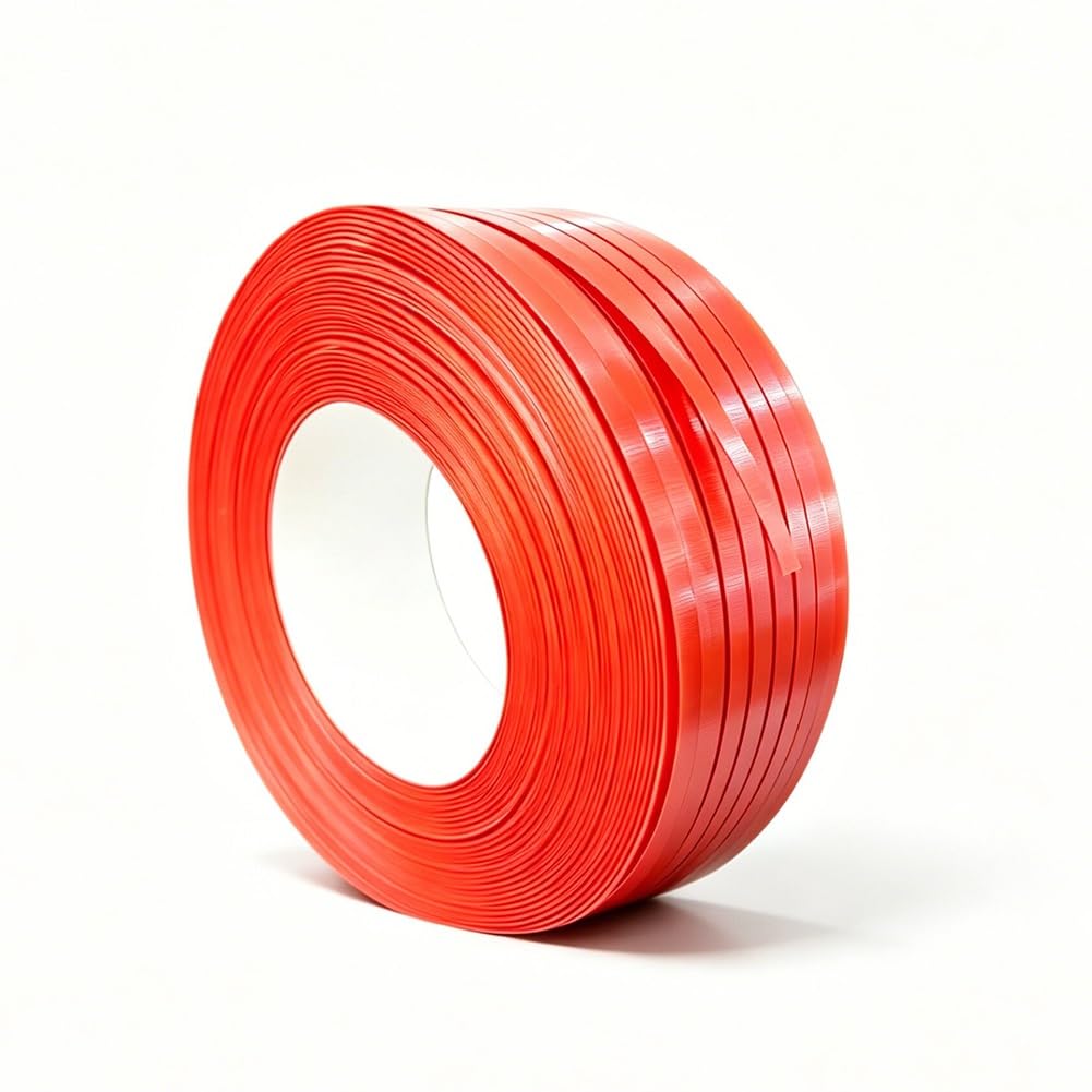Corda in fibra intrecciata piatta resistente, rotoli di nastro per imballaggio, reggiatura in poliestere per trasporto e imballaggio sicuri