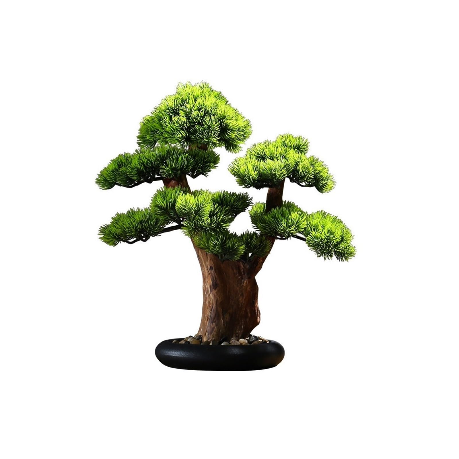 GLJTUO Artificial Trees Chinese-style Artificial Pine Bonsai Ornament Tree with Ceramic Pot Simulated Pine