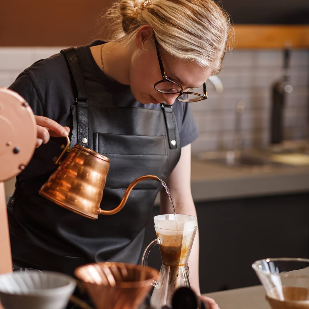 Mixpresso Schwanenhals-Wasserkocher, Barista-Ausgießer-Design für Kaffee und Tee, hochwertiger Edelstahl, 1,2 Liter (40 oz), Tropfkaffee, Induktionsherd, Kupferherd