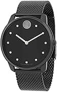 Movado Bold Horizon Women's Watch - Swiss Quartz Movement, Stainless Steel Link Bracelet - 3 ATM Water Resistance - Luxury Fashion Timepiece for Her - 34mm