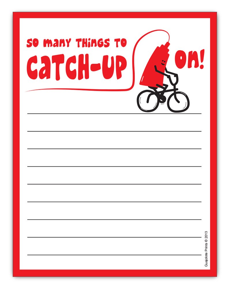 Guajolote PrintsGuajolote Prints Funny Ketchup Memo Pad - Novelty Gag Gift Notepad for Friends and Coworkers