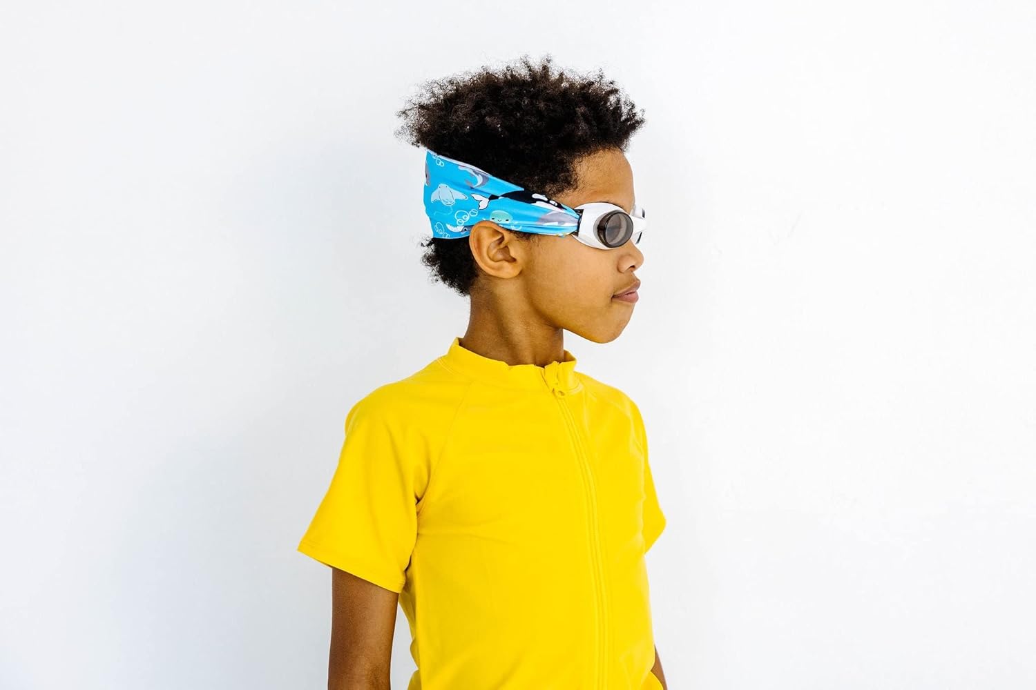 Splash Place SWIM GOGGLES with Fabric Strap - Adult & Kids Swim Goggles - Around The World Theme