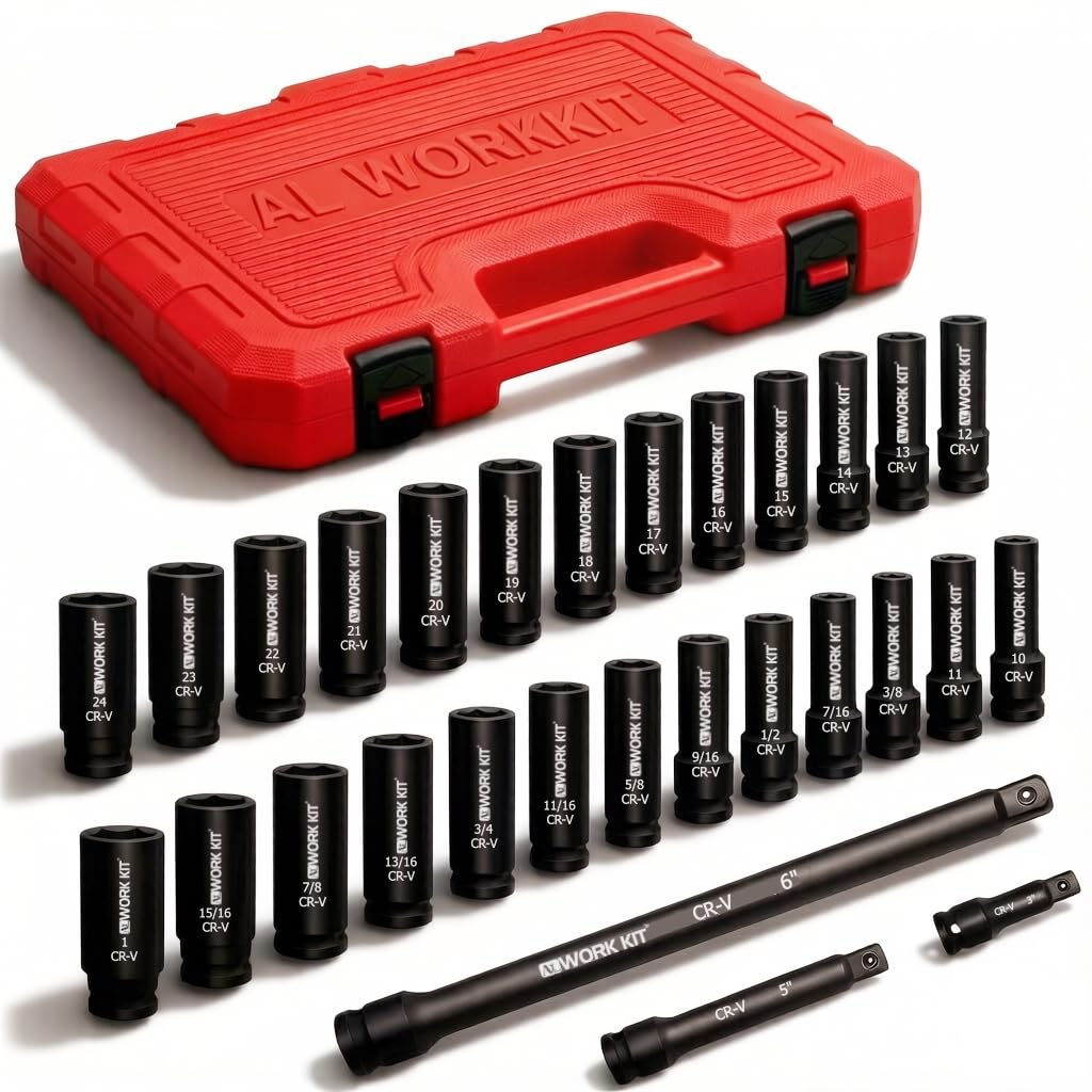 TOHOME 29-Piece Impact Socket Set