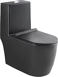 Vaso Sanitário Monobloco Completo Preto Fosco Gowff