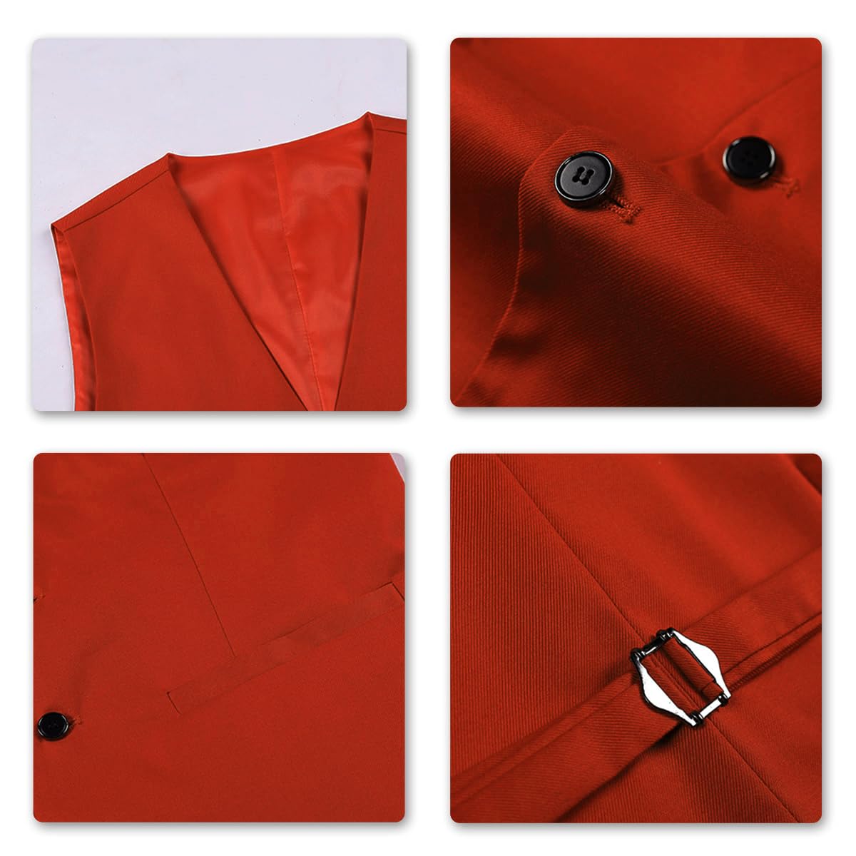 Allthemen Abito da Uomo 3 Pezzi Slim Fit Completo Formale da Matrimonio Un Bottone Giacca Gilet Pantaloni