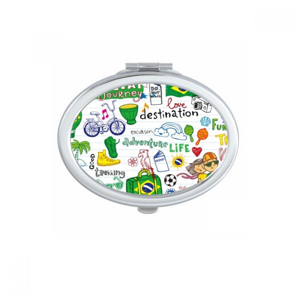 Miroir de poche Brésil pour vos retouches maquillage en voyage