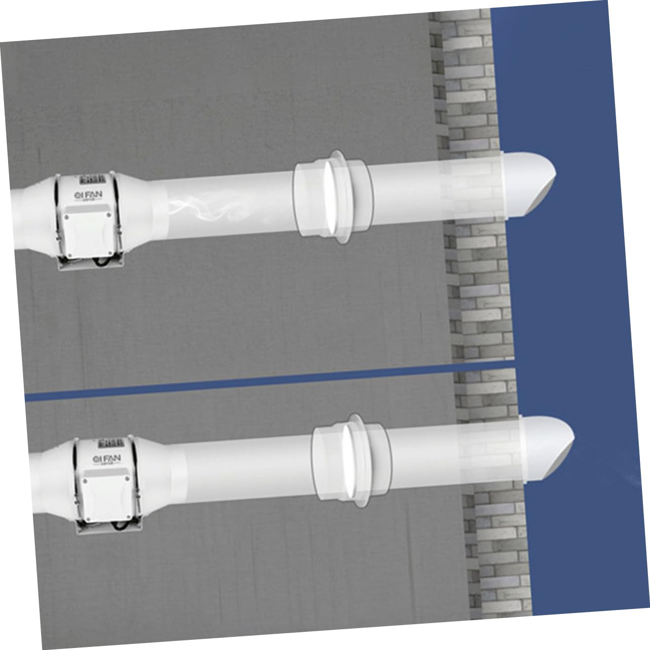 SHINEOFI 4 Stück Duct Connector für Luftventilation Rückschlagventil für Abluftschläuche Einfache Installation Material Langlebig Kompatibel mit Heizungs und Kühlanlagen