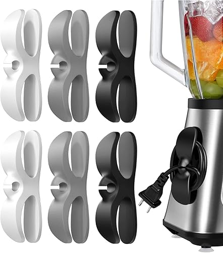 Organizador de cables para electrodomésticos de cocina paquete de 6 envolturas de cables para electrodomésticos soporte de cable para enrollador de