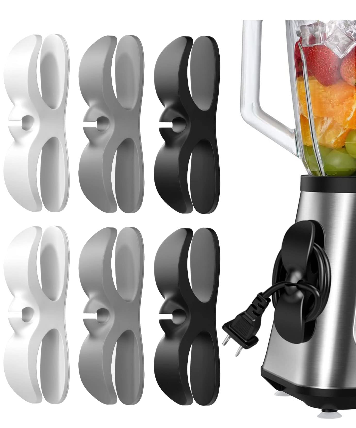 Cord Organizer for Kitchen Appliances - 6 Pack Cord Wrappers for Appliances, Cord Winder Cord Holder Cord Keeper for Mixer, Blender, Coffee Maker, Pressure Cooker