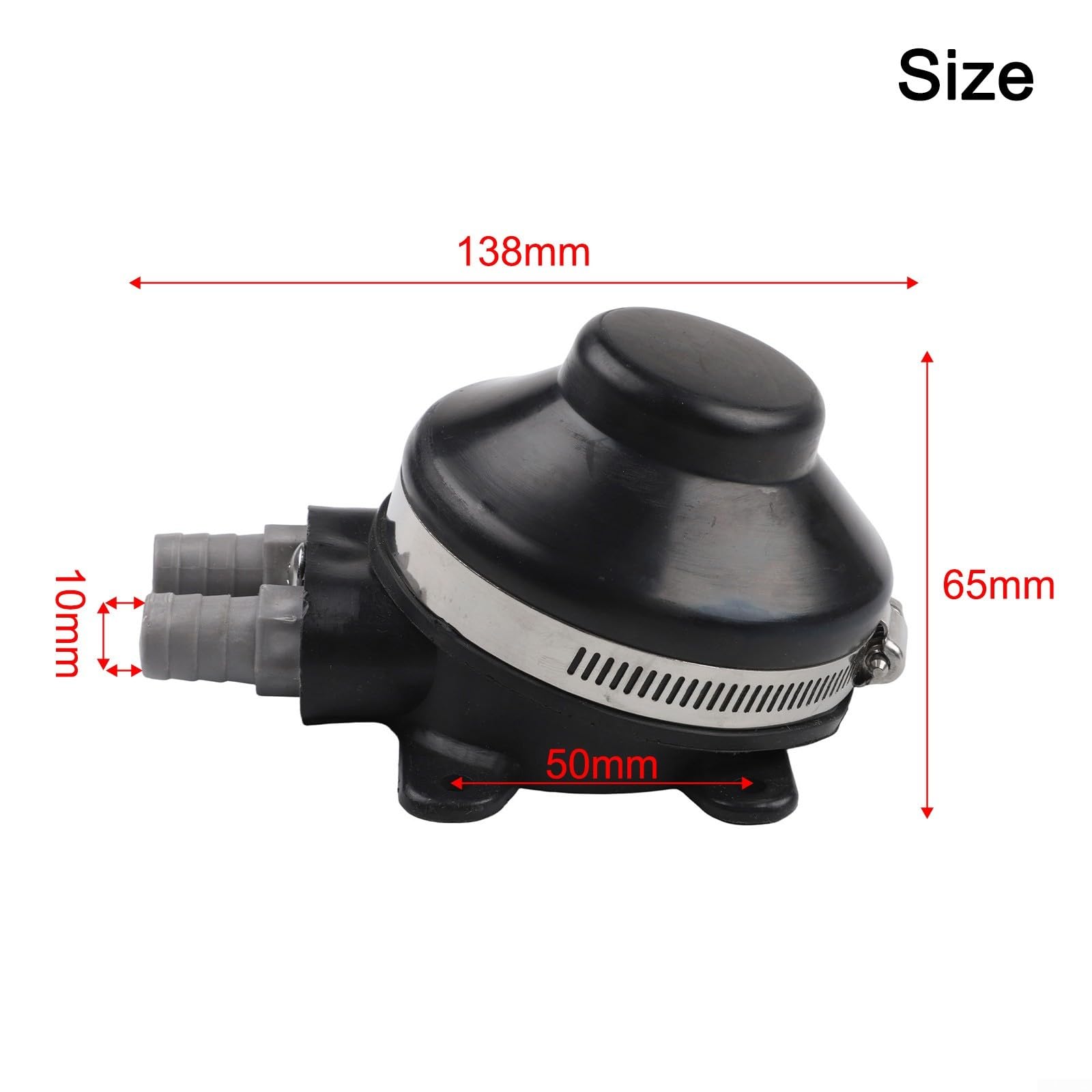 Pompa a pedale per lavelli camper e yacht – 2,2 GPM pompa dell'acqua manuale con attacco per tubo da 1/2", struttura in plastica stampata, colore nero