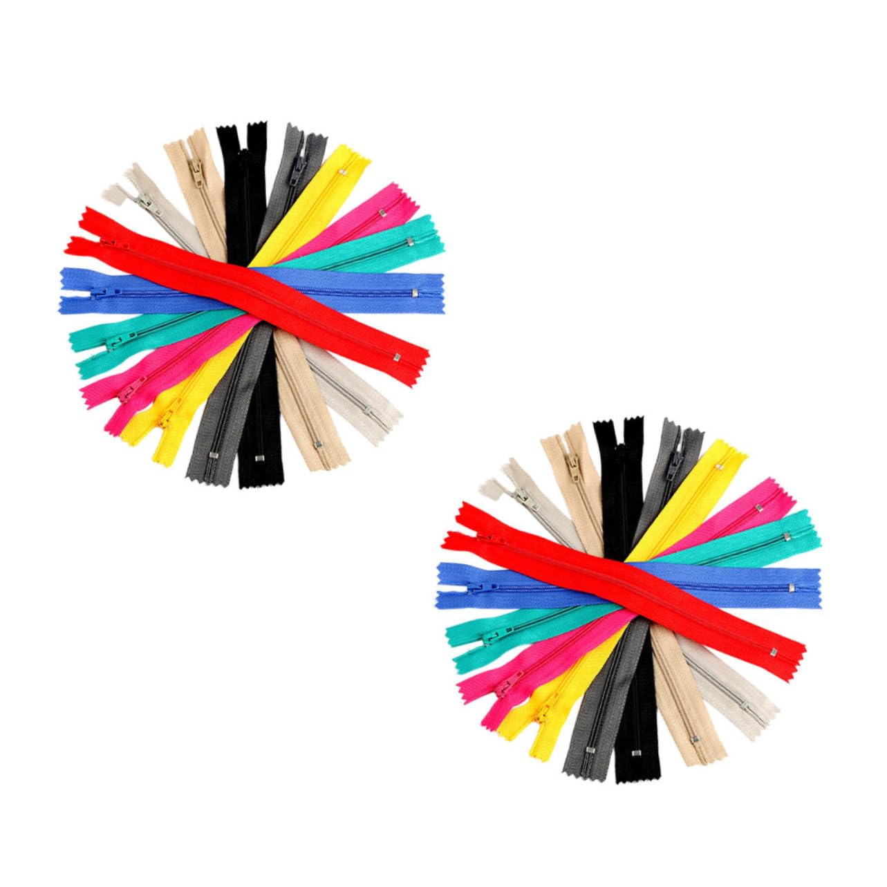 Cremallera de Nailon Colorida DIY para Ropa 2, 6x22, 5cm 100 Piezas