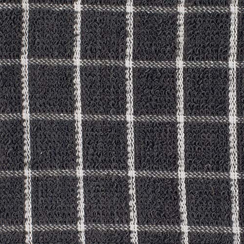 DII Terry Combo Windowpane Dishcloths Absorbant, Multi-Use, Fast Drying and Machine Washable, 12x12