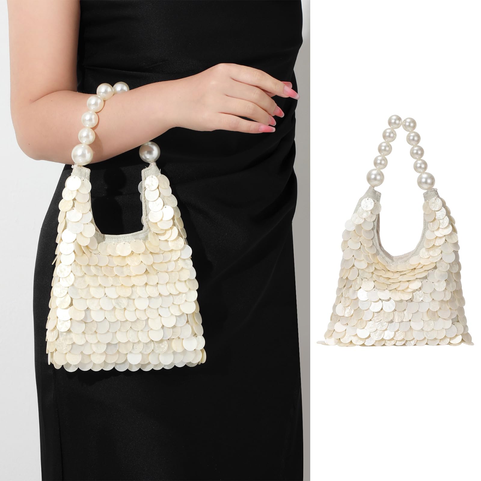 Borse da con pochette, borsetta alla, conchiglie con