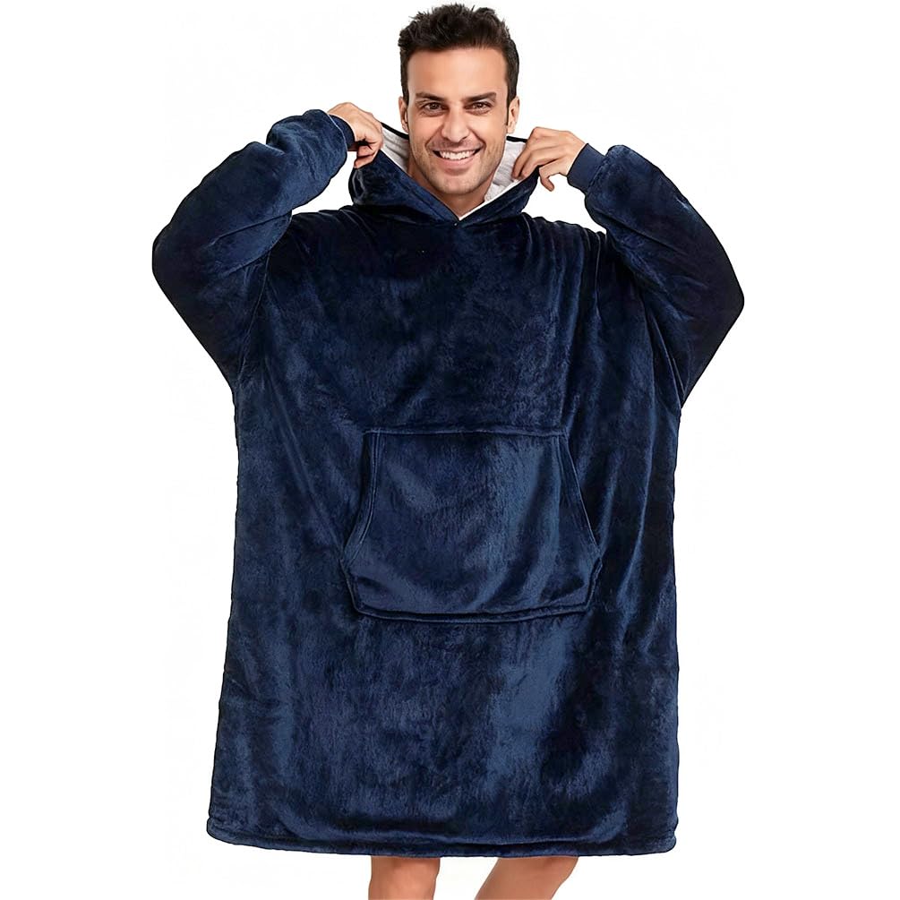 Oversized Hoodie Sweatshirt Blanket, Super Soft Warm Comfortable TV Blanket Hoodies, One Size Fits All, Ultra Soft Cozy Hoodie for Men Women Teenagers Kids