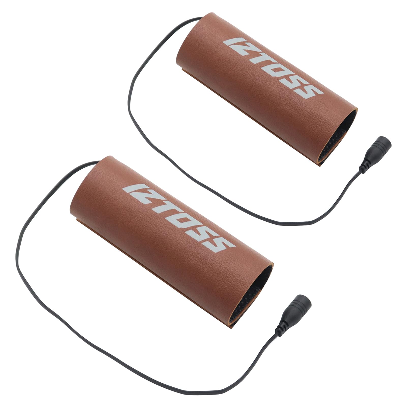 Ogrzewana osłona kierownicy motocykla Elektryczny podgrzewacz zimowy do dłoni z 4 ustawieniami temperatury i timerem, kompatybilny z zasilaczem USB 5 V, skóra PU (Brązowy)