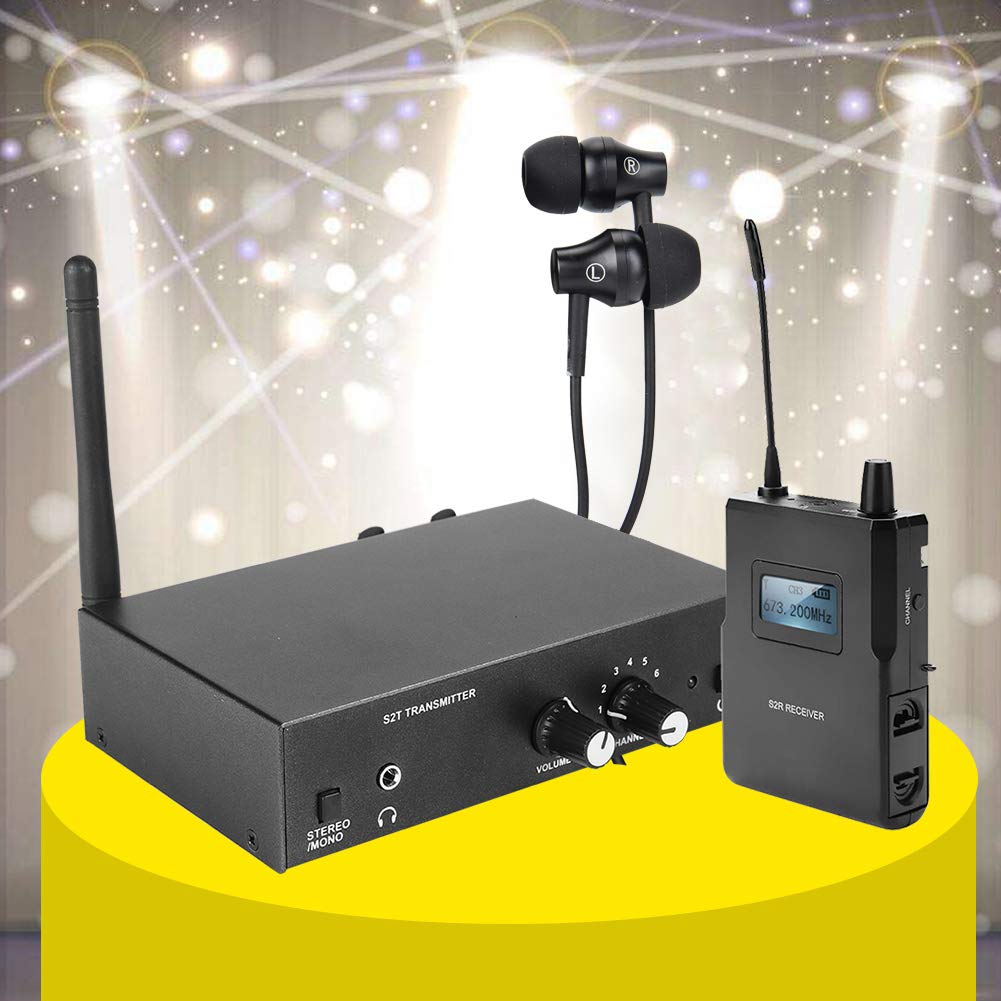 Monitor Inalámbrico In-Ear, Distancia de Transmisión 100M, UHF 670-680MHZ, para ANLEON S2 (1 transmisor y 1 receptor)