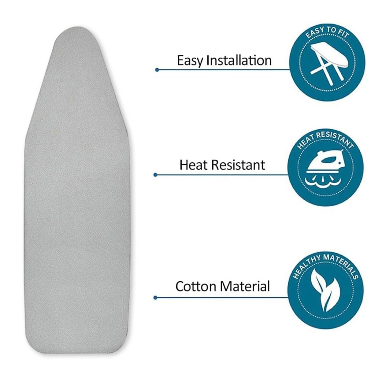 Almohadilla para Tabla de Planchar de 12 x 36, tamaño estándar, Borde elástico Resistente a Quemaduras (Color: E, tamaño: 43.3 x 13.4 in)