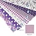 Cotton Craft Fabric Bundle Patchwork KINGSO 7pcs 50X50cm Squares Quilting Sewing Patchwork Different Pattern Cloths DIY Scrapbooking Artcraft Fabric (Purple)